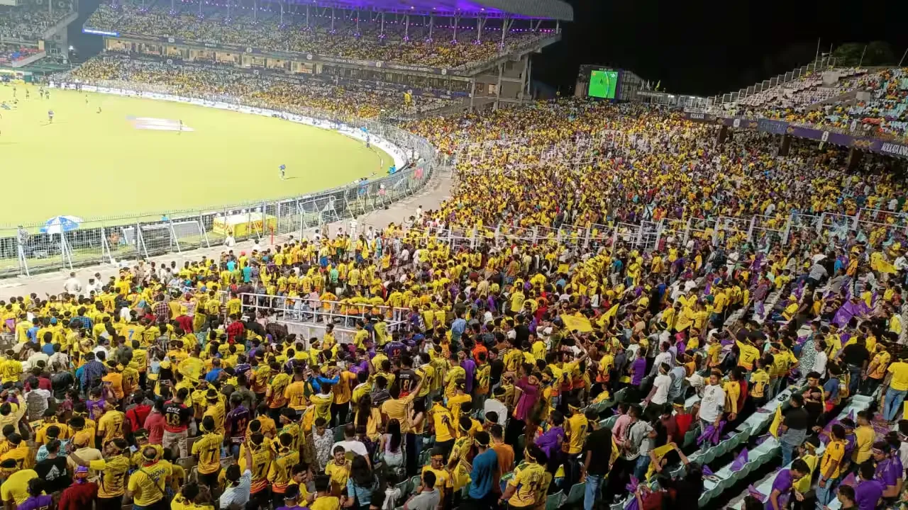 Stadium Atmosphere Stadium full of fans cheering during IPL season